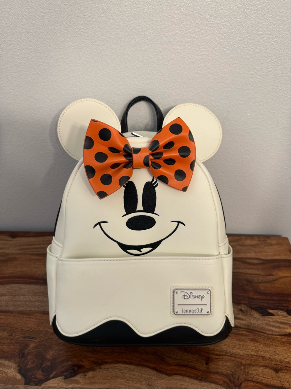 Loungefly Cream Disney Minnie Ghost Backpack - NEW, Never Used